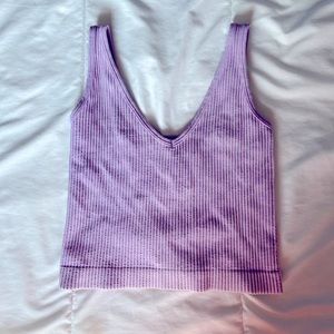 Small purple cropped tank